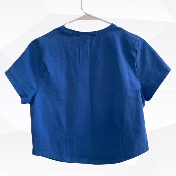 NWT $45 Madewell Heavyweight Jersey Crewneck Tee Blue Size M - Picture 3 of 6